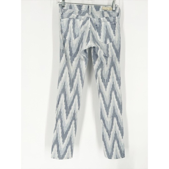 AG Adriano Goldschmied The Stilt Cigarette Leg Blue Denim Jeans 24 Chevron - Picture 2 of 9
